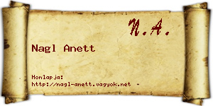 Nagl Anett névjegykártya